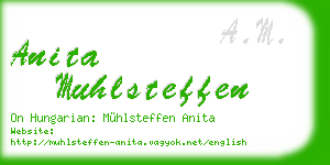 anita muhlsteffen business card